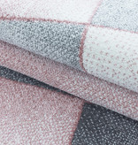 Adana Carpets Laagpolig vloerkleed - Smoothly Design Roze Grijs