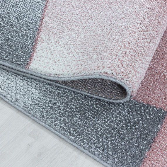 Adana Carpets Laagpolig vloerkleed - Smoothly Design Roze Grijs
