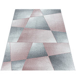 Adana Carpets Laagpolig vloerkleed - Smoothly Design Roze Grijs