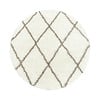 Rond berber vloerkleed - Agadir Lines Creme/Beige - thumbnail