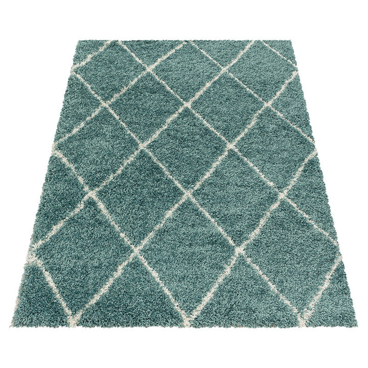 Berber vloerkleed - Agadir Lines Blauw/Creme