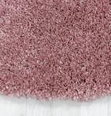 Adana Carpets Rond hoogpolig vloerkleed - Fuzzy Roze