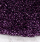 Adana Carpets Rond hoogpolig vloerkleed - Fuzzy Paars