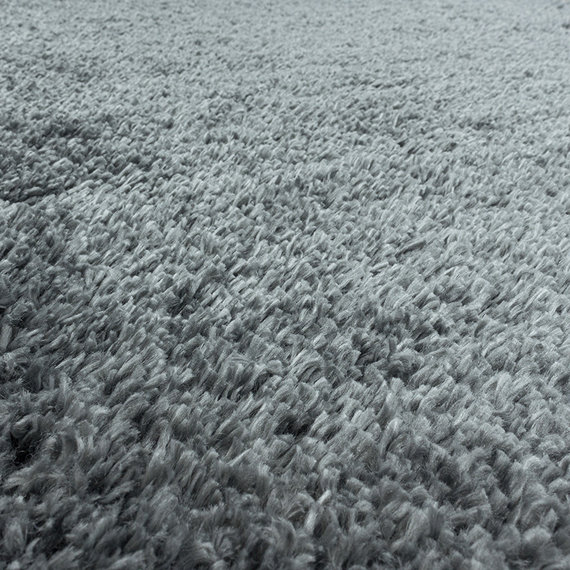 Adana Carpets Rond hoogpolig vloerkleed - Fuzzy Grijs