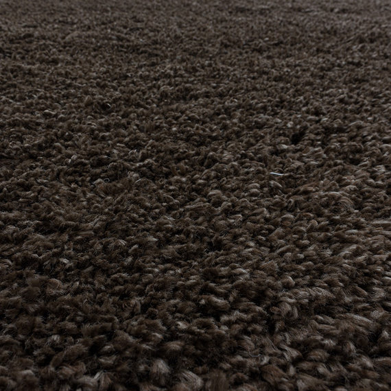 Adana Carpets Rond hoogpolig vloerkleed - Fuzzy Bruin