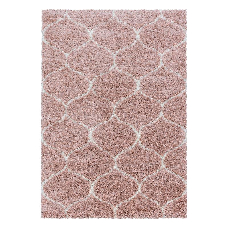 Berber vloerkleed - Agadir Circle Roze/Creme - sfeer
