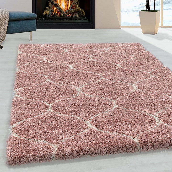 Berber vloerkleed - Agadir Circle Roze/Creme