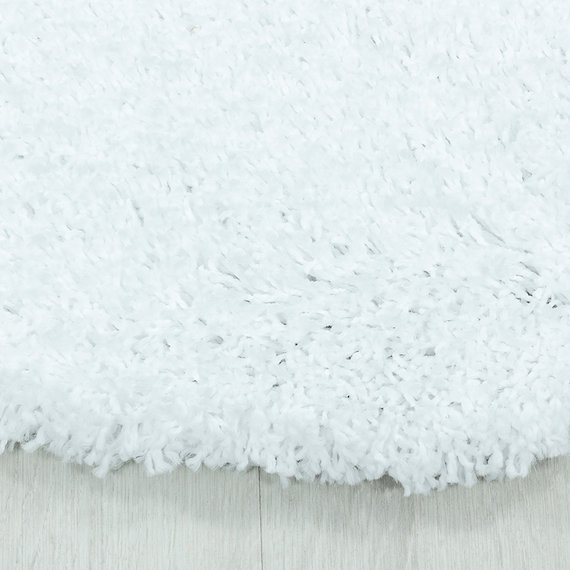 Adana Carpets Rond hoogpolig vloerkleed - Softy Wit
