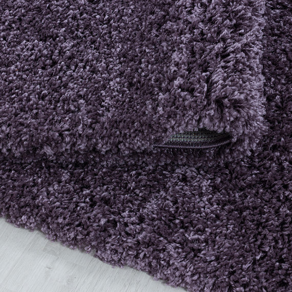 Adana Carpets Rond hoogpolig vloerkleed - Softy Paars