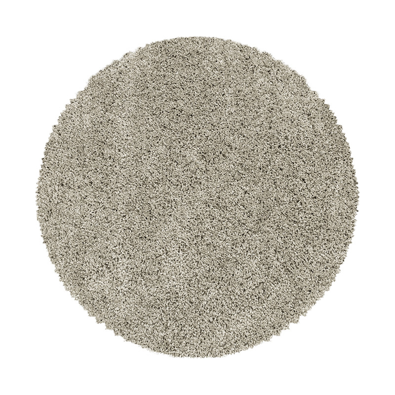 Rond hoogpolig vloerkleed - Softy Beige