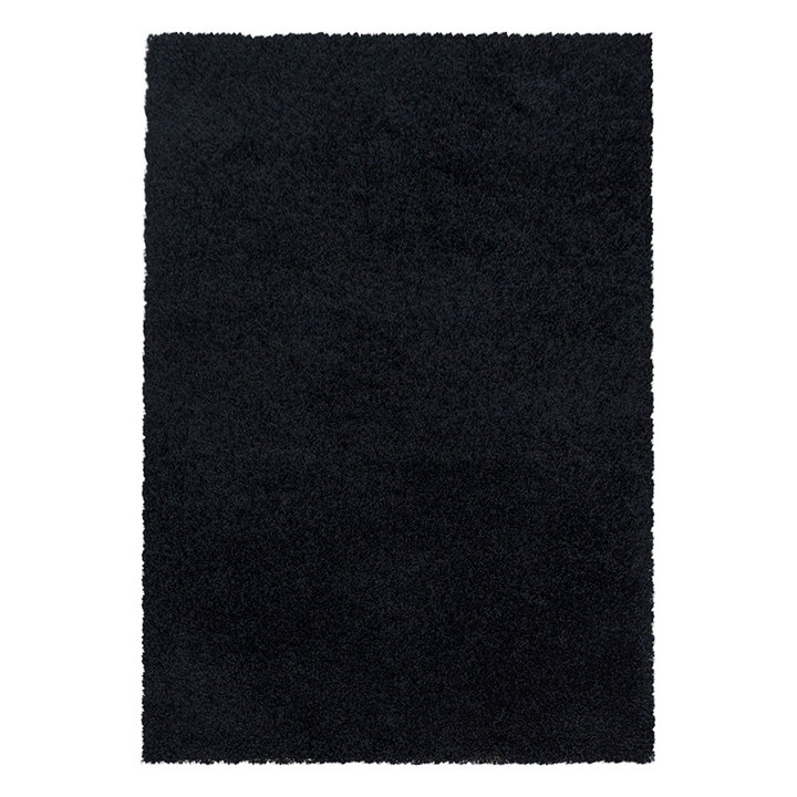Hoogpolig vloerkleed - Softy Zwart