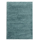 Adana Carpets Hoogpolig vloerkleed - Softy Blauw Groen