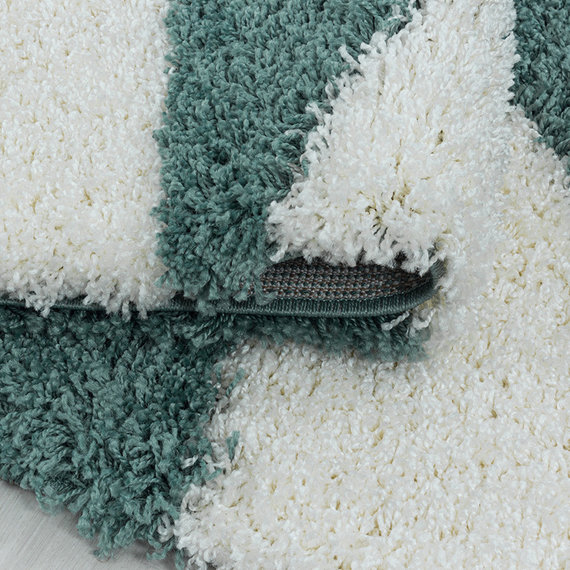 Adana Carpets Rond hoogpolig vloerkleed - Tuggy Blauw