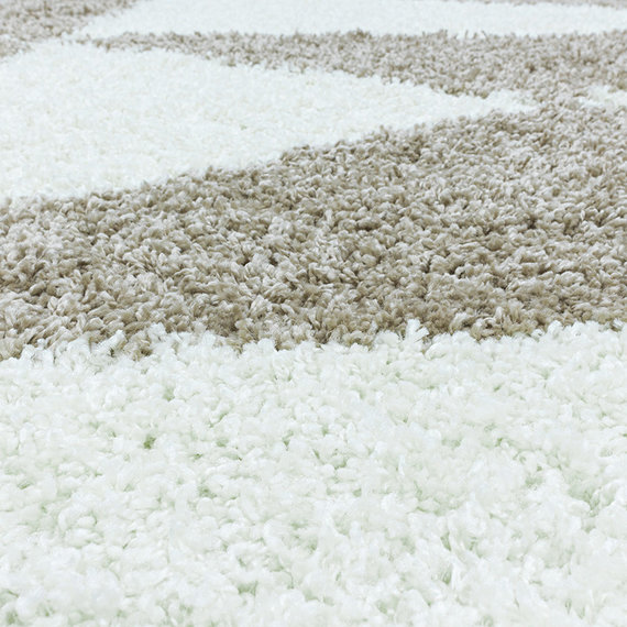 Adana Carpets Rond hoogpolig vloerkleed - Tuggy Beige