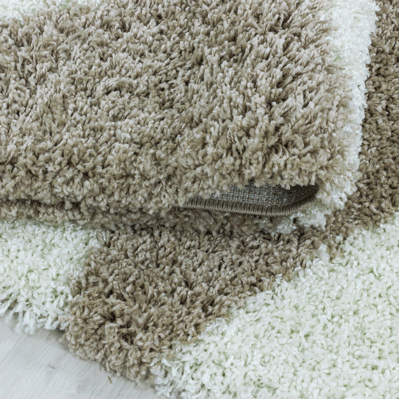 Adana Carpets Rond hoogpolig vloerkleed - Tuggy Beige