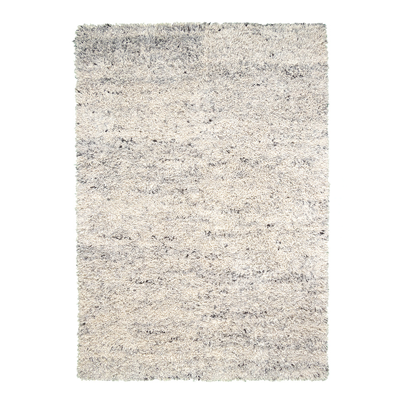 Hoogpolig Wollen vloerkleed - Royal Creme / Grijs Gemeleerd - sfeer