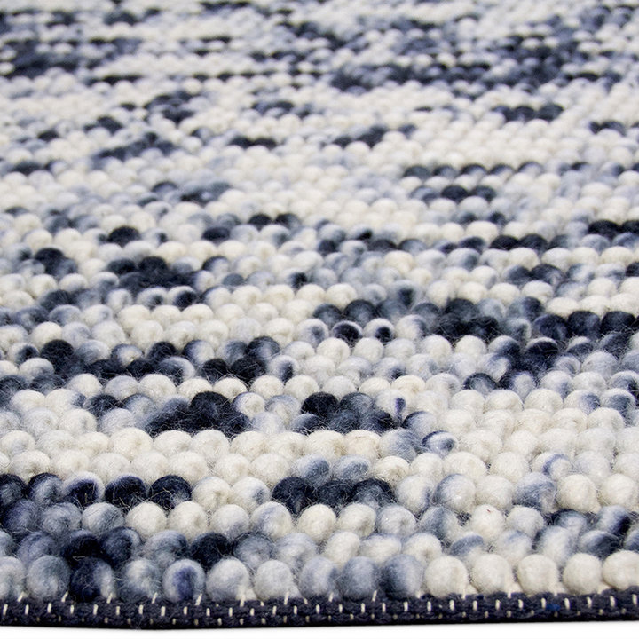 Wol bolletjesvloerkleed - Madeleine Zwart/Wit