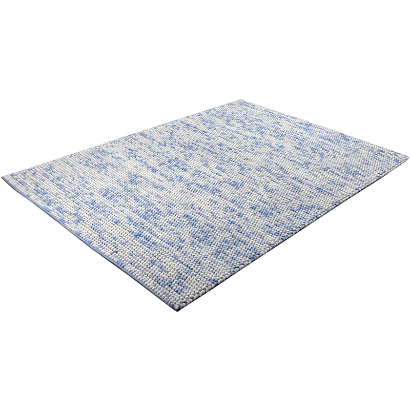 Wol bolletjesvloerkleed - Madeleine Blauw/Beige - sfeer
