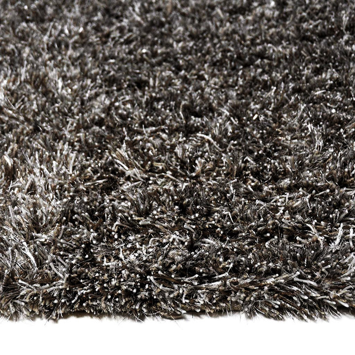 Shaggy vloerkleed - Paulina Beige/Zwart