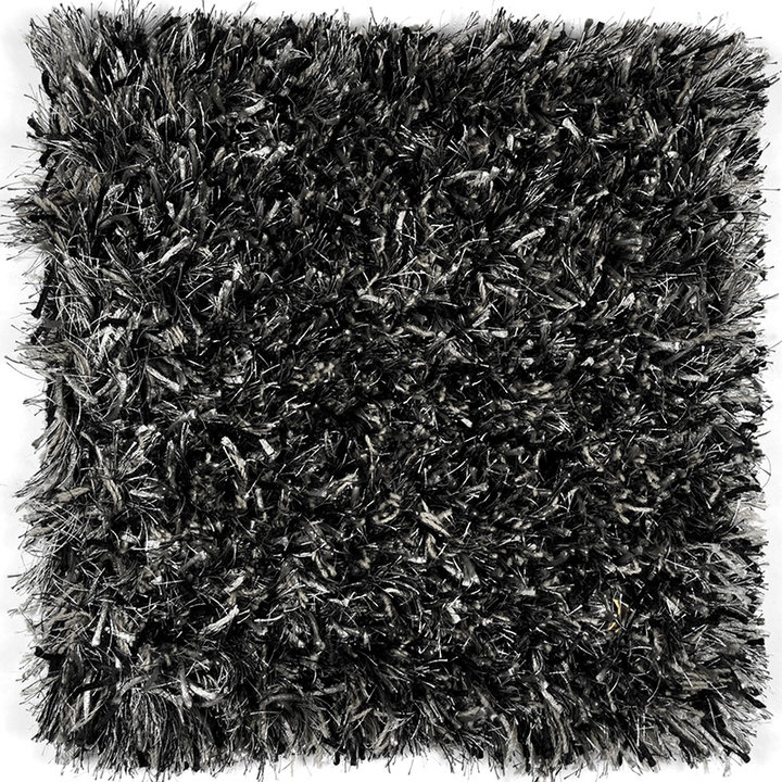 Shaggy vloerkleed - Paulina Zwart/Grijs