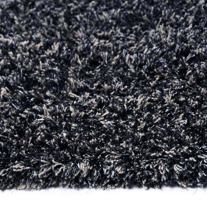 Shaggy vloerkleed - Paulina Zwart/Grijs