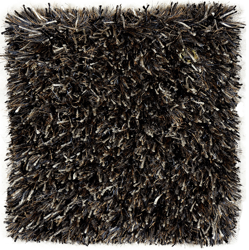 Shaggy vloerkleed - Paulina Zwart/Kleur - sfeer