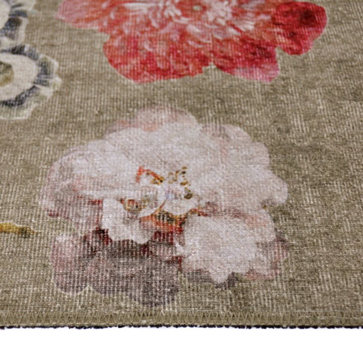 Bloemen vloerkleed - Fleur Beige/Multi