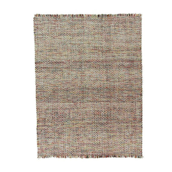 Brinker carpets Wollen vloerkleed - Sunshine Fringe Multicolor Rood