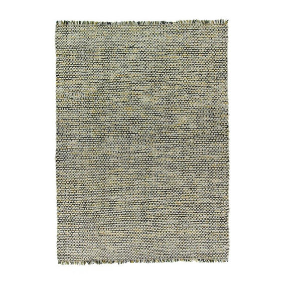Brinker carpets Wollen vloerkleed - Sunshine Fringe Multicolor Groen