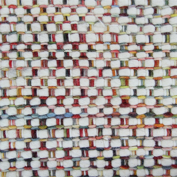 Brinker carpets Wollen vloerkleed - Sunshine Fringe Multicolor Rood