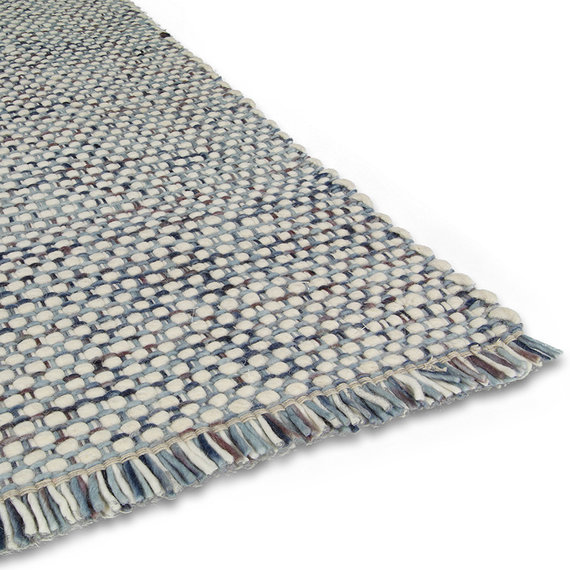 Brinker carpets Wollen vloerkleed - Sunshine Fringe Multicolor Blauw