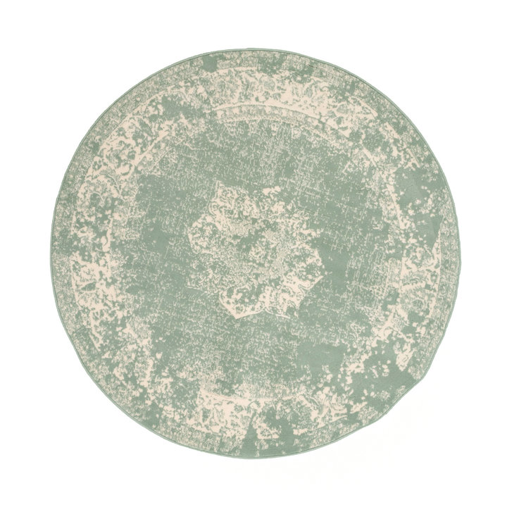 Rond vintage vloerkleed - Wonder Groen