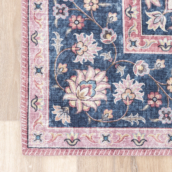 FRAAI Vintage vloerkleed - Lily Medaillon Rood Roze