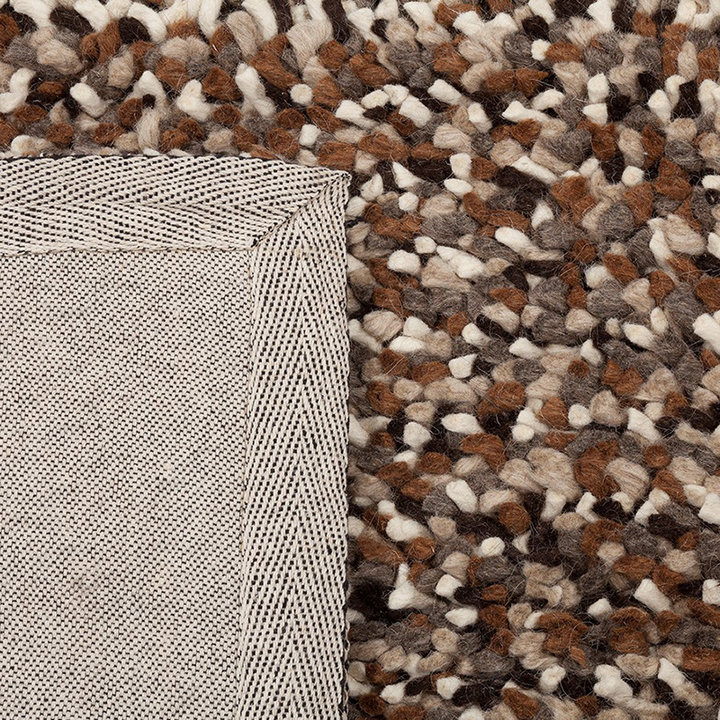 Wollen vloerkleed - Halette Bruin/Wit
