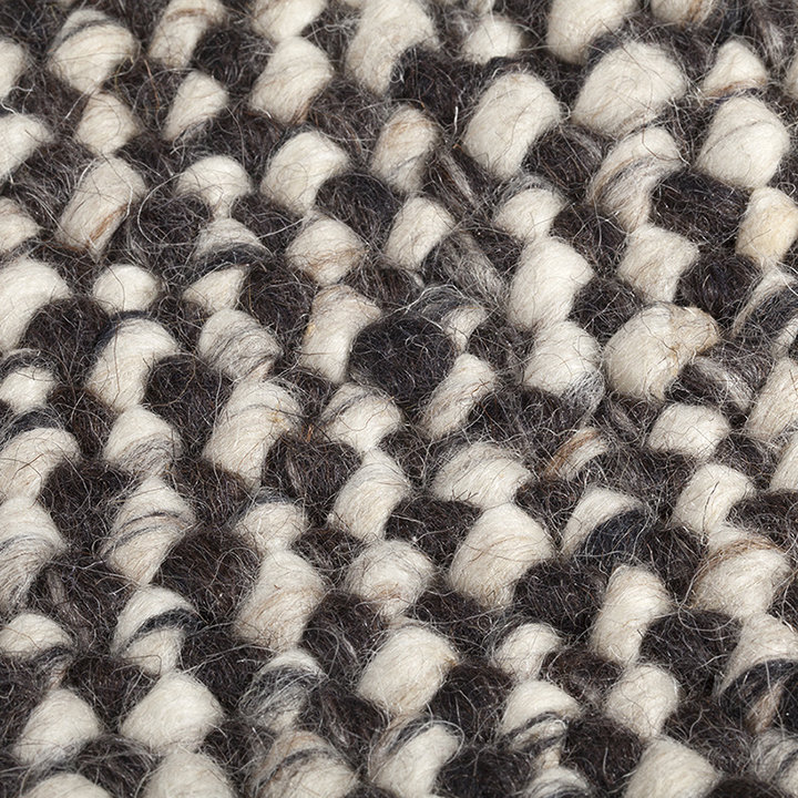 Wollen vloerkleed - Lorraine Donkerbruin/Creme