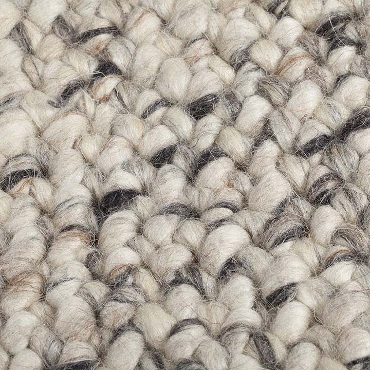 Wollen vloerkleed - Lorraine Grijs/Creme