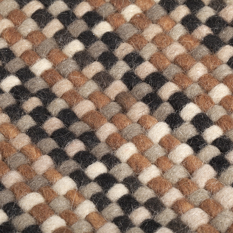 Wollen vloerkleed - Paigee Bruin/Beige - sfeer