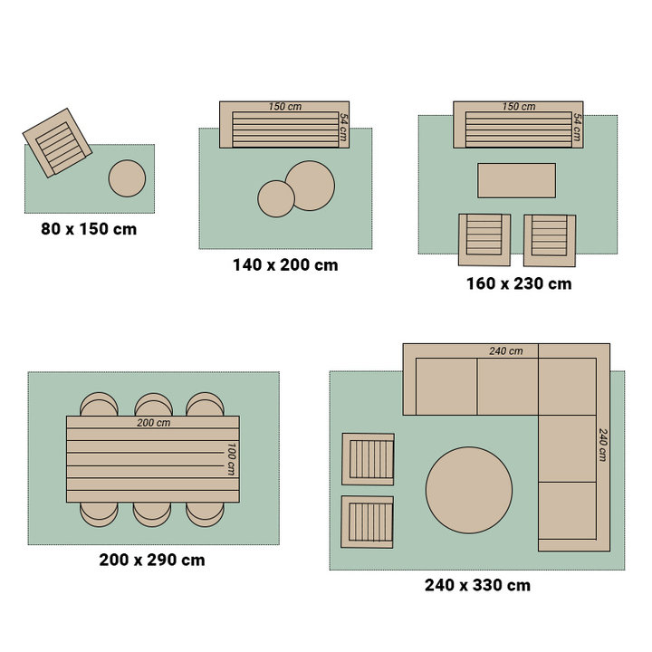 Buiten vloerkleed - Yerzy Taupe/Creme