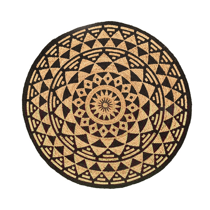 Rond jute vloerkleed - Henna Maya Naturel - sfeer
