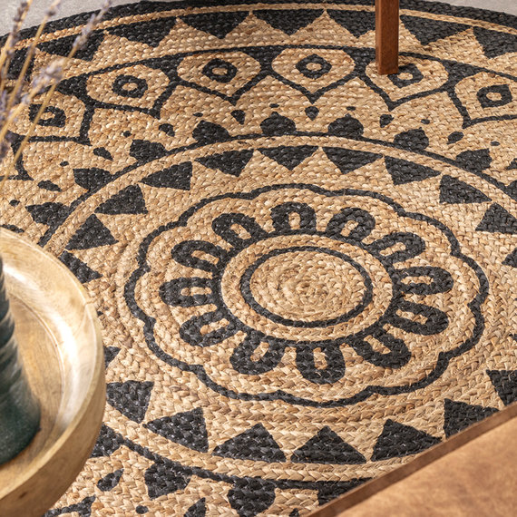 FRAAI Rond jute vloerkleed - Henna Ayda Naturel