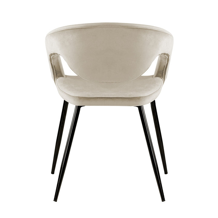 Velvet eetkamerstoel - Lenn Champagne