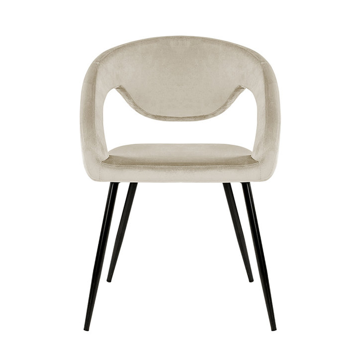 Velvet eetkamerstoel - Lenn Champagne