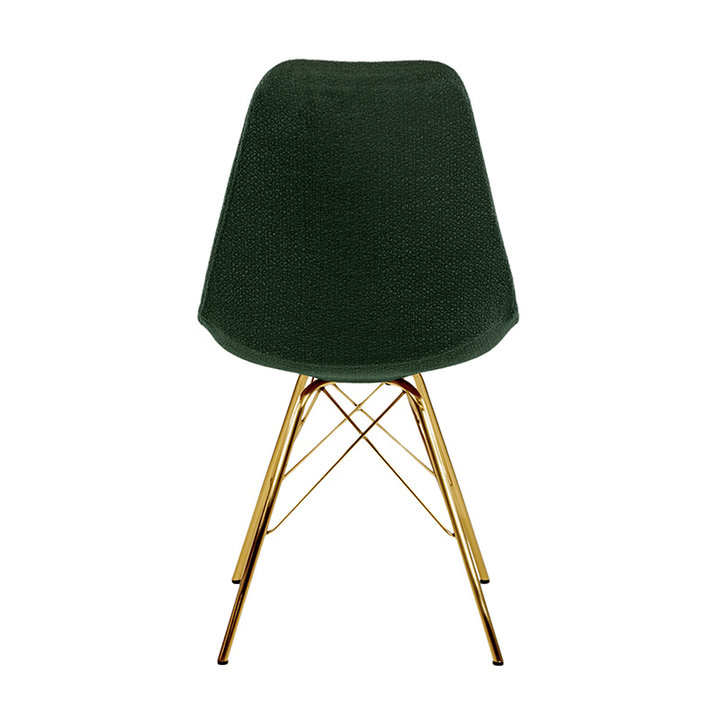 Kuipstoel - Jens Donkergroen - Goud frame
