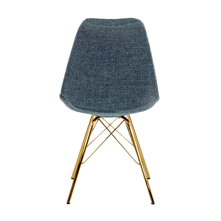 Kuipstoel - Jens Blauw - Goud frame 