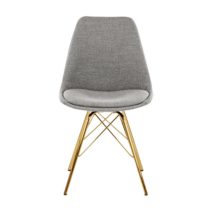 Kuipstoel - Jens Grijs - Goud frame 