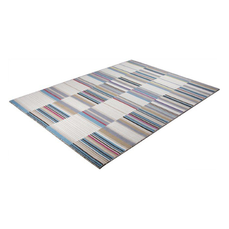 Wollen vloerkleed - Bon Multicolor/Turquoise - sfeer