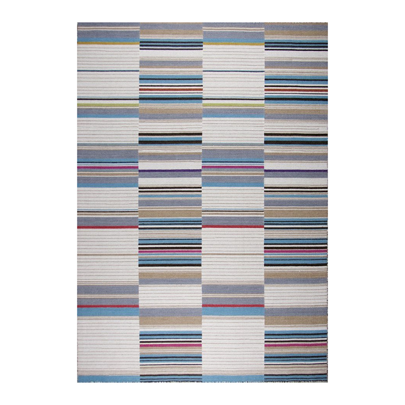 Wollen vloerkleed - Bon Multicolor/Turquoise