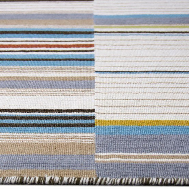 Wollen vloerkleed - Bon Multicolor/Turquoise