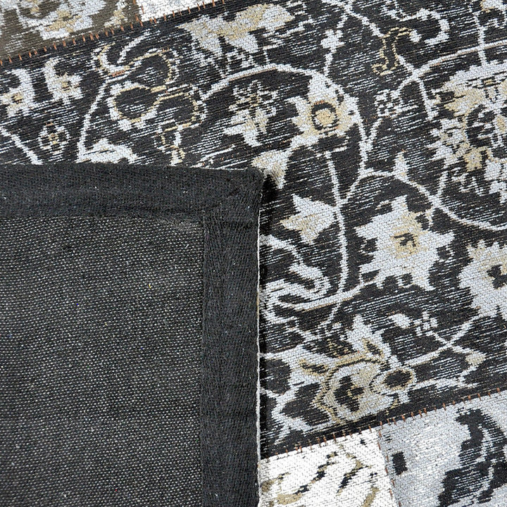 Patchwork vloerkleed - Delany Grijs/Antraciet