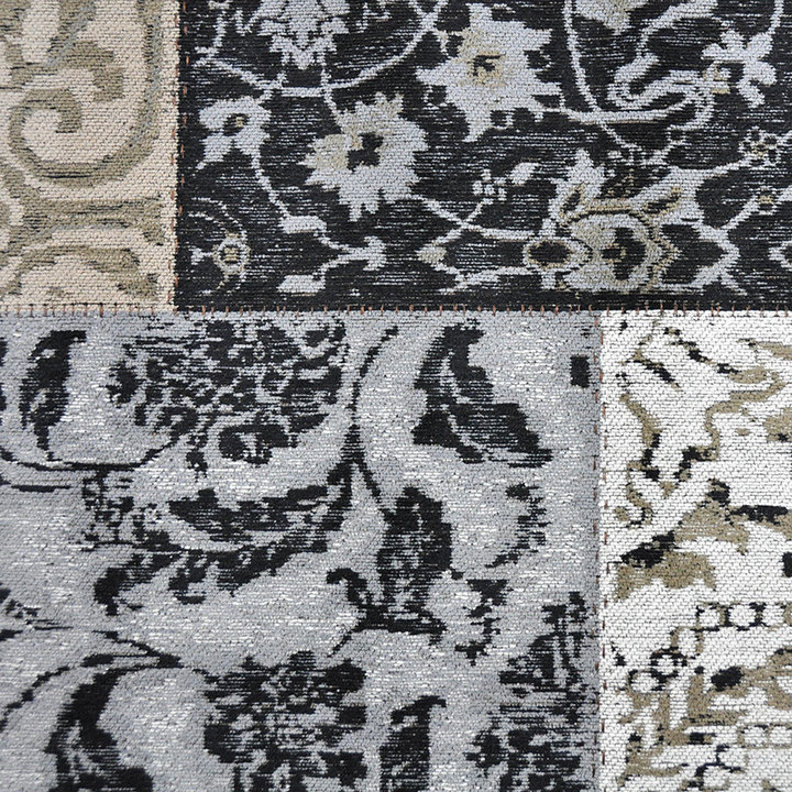 Patchwork vloerkleed - Delany Grijs/Antraciet